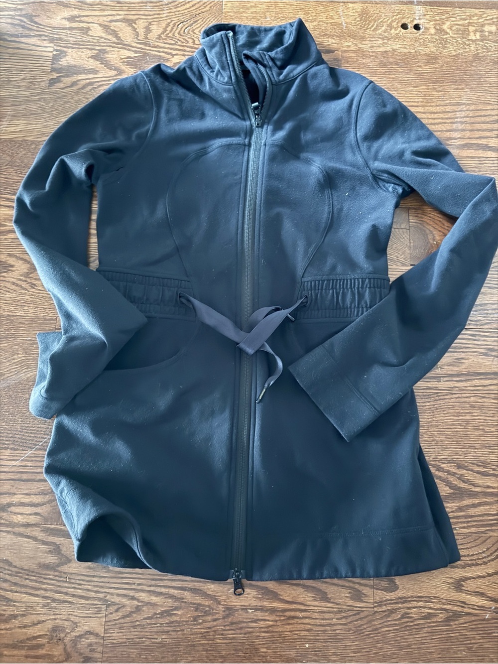 lululemon athletica vintage Black Zip Front Drawstring Utility Jacket